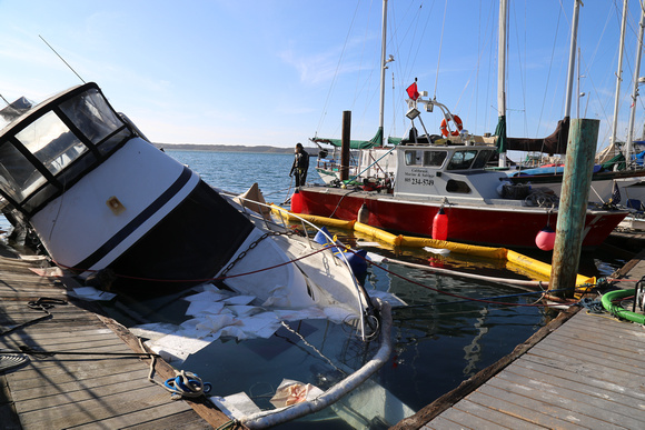 Dock managers discovered the boat on Nov. 30, 2015.