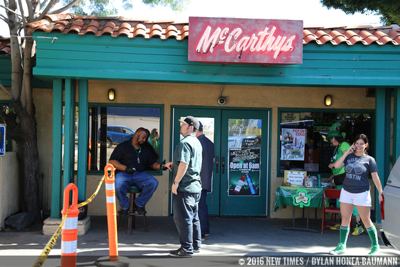 There's an ID check and face painting at the door for McCarthy's patrons.